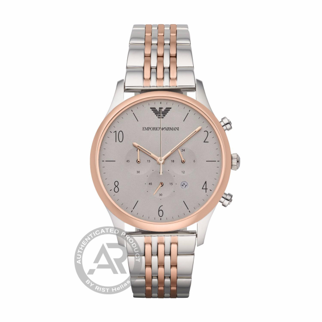 Emporio armani rose 2025 gold watch mens