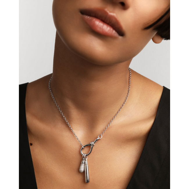 PDPAOLA Stacker Clasp Chain Necklace - GREEK ROOTS