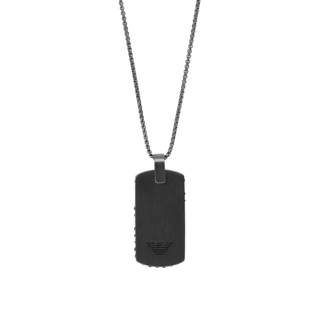 Emporio armani men's dog tag necklace best sale