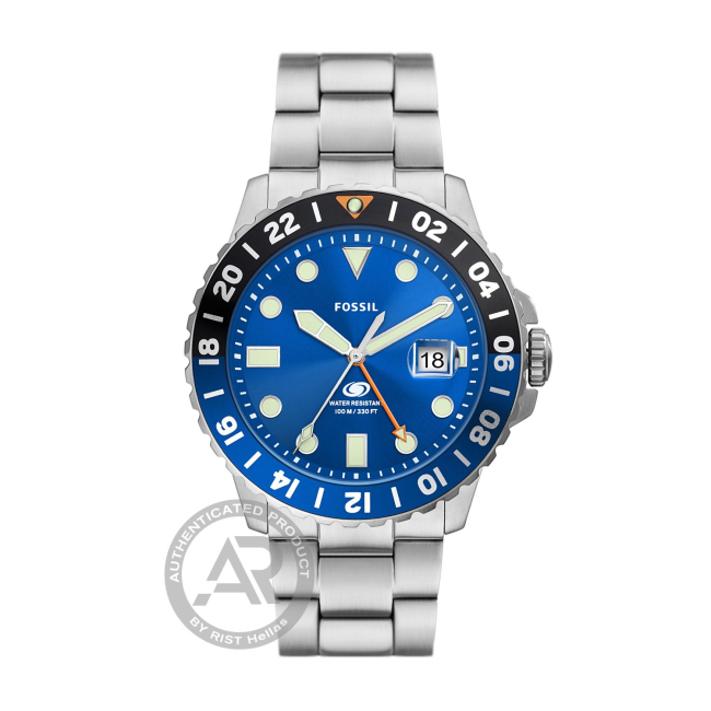 Fossil Fossil Blue GMT Stainless Steel Men s