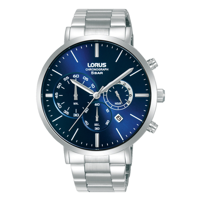 Lorus men's blue store dial chronograph watch