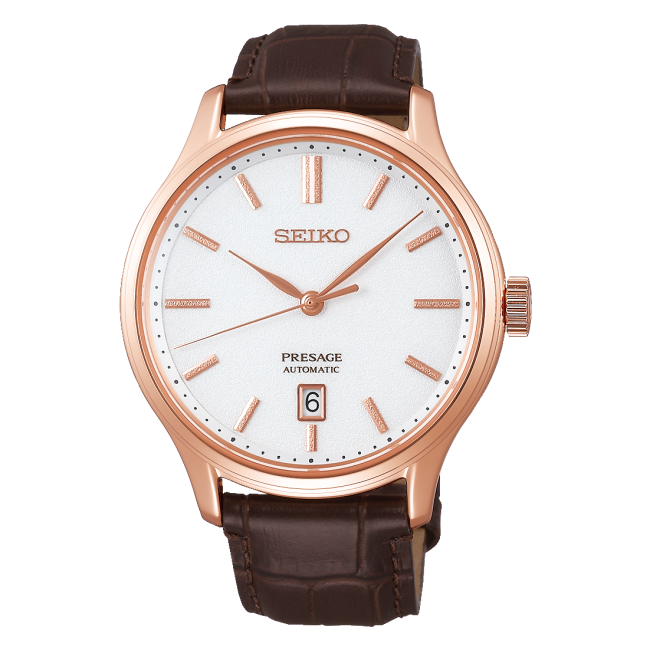 Seiko rose gold watch on sale mens