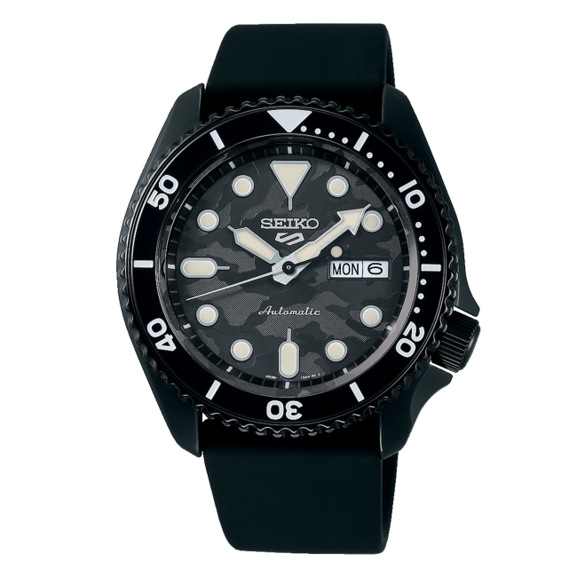 Seiko 5 shop sports automatic black